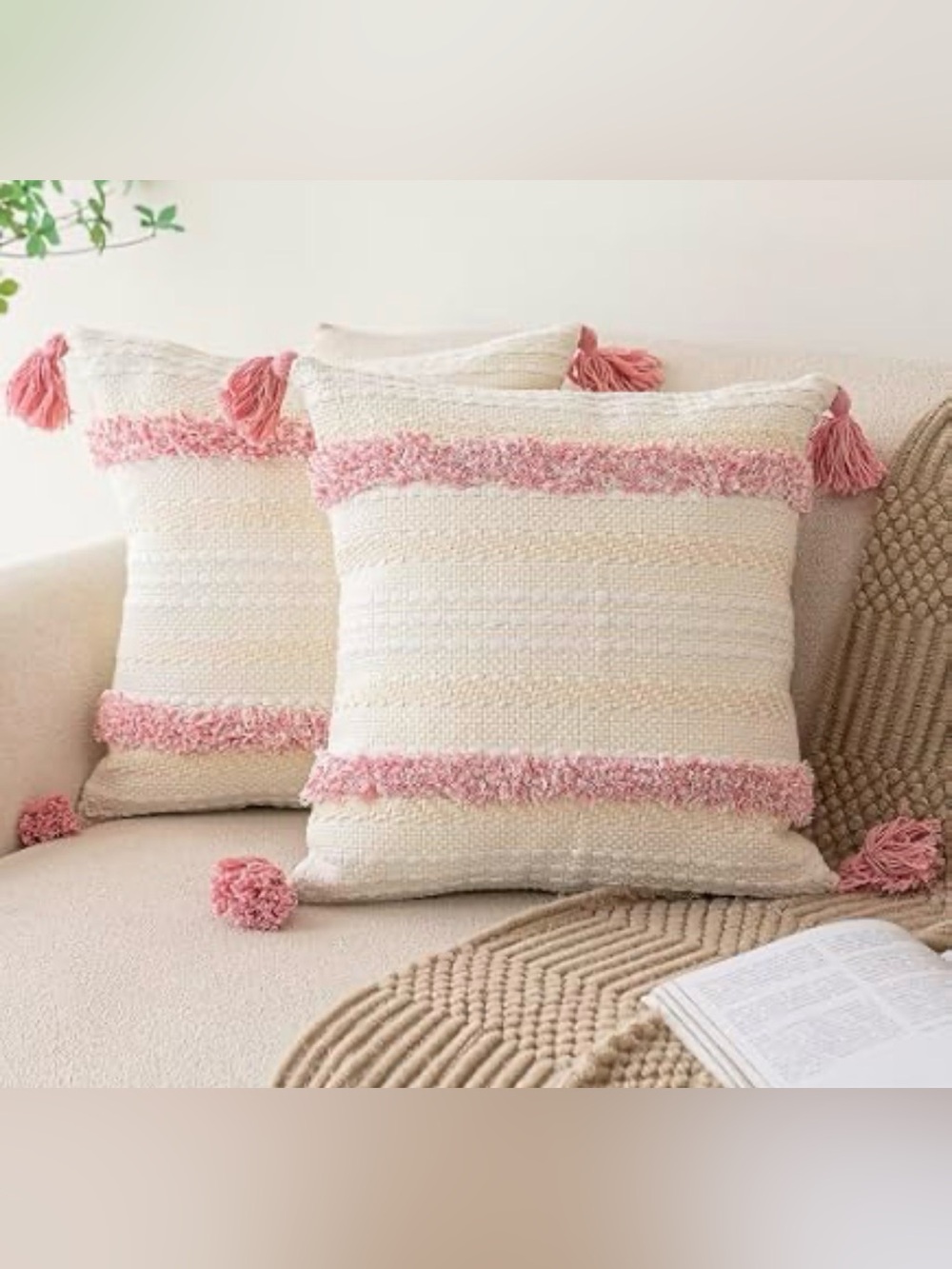 Homegoods Boho Throw Pillow Covers 18”x18”